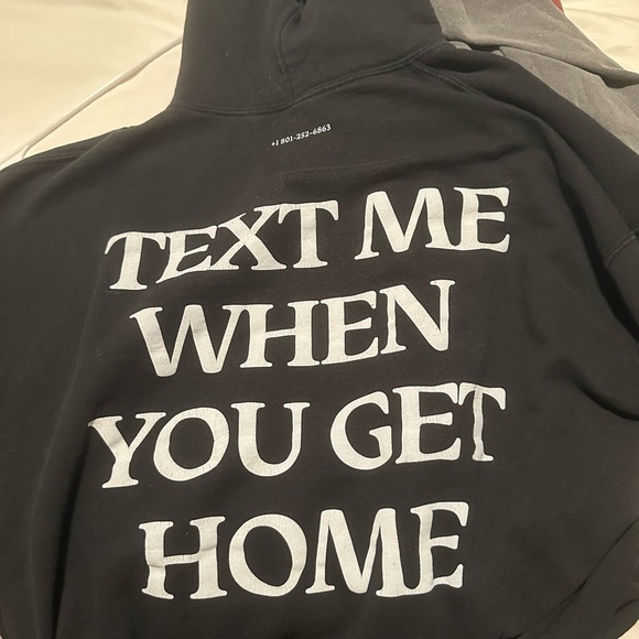 Lonely Ghost Text Me When You Get Home Black Hoodie - Picture 1 of 4